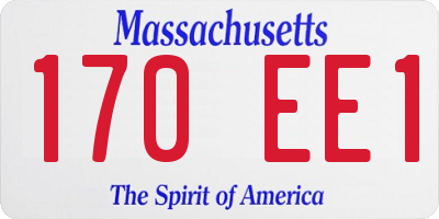 MA license plate 170EE1