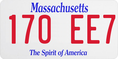 MA license plate 170EE7