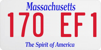 MA license plate 170EF1