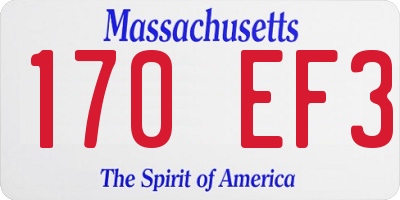 MA license plate 170EF3