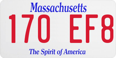 MA license plate 170EF8