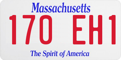MA license plate 170EH1