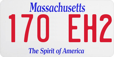 MA license plate 170EH2