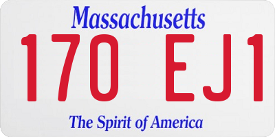MA license plate 170EJ1