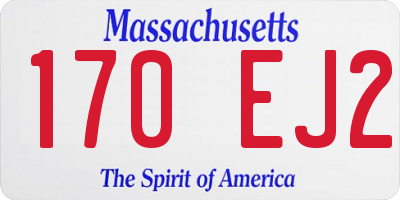 MA license plate 170EJ2