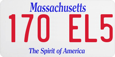 MA license plate 170EL5
