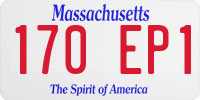 MA license plate 170EP1