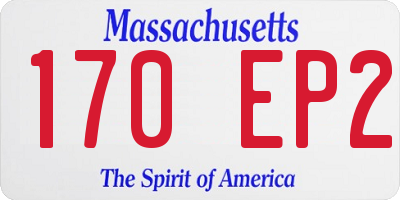 MA license plate 170EP2