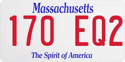 MA license plate 170EQ2