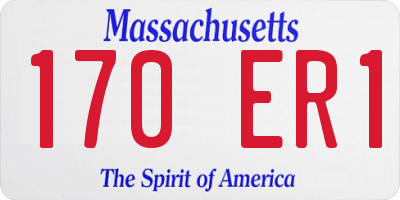 MA license plate 170ER1