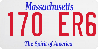 MA license plate 170ER6