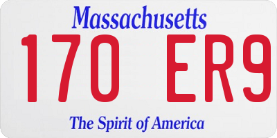 MA license plate 170ER9