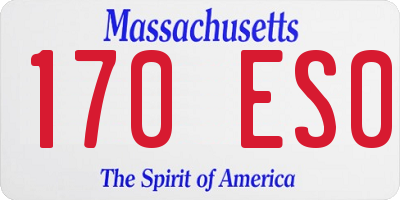 MA license plate 170ES0