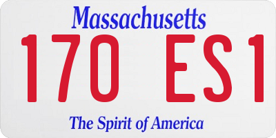 MA license plate 170ES1