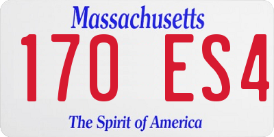 MA license plate 170ES4