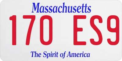 MA license plate 170ES9
