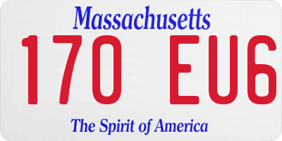 MA license plate 170EU6