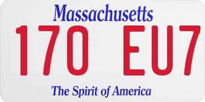 MA license plate 170EU7