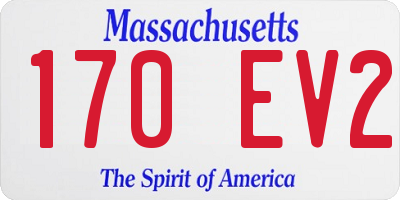 MA license plate 170EV2