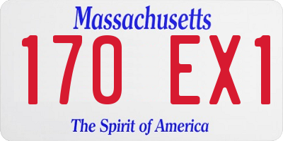 MA license plate 170EX1