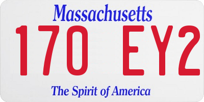 MA license plate 170EY2