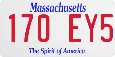 MA license plate 170EY5