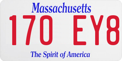 MA license plate 170EY8