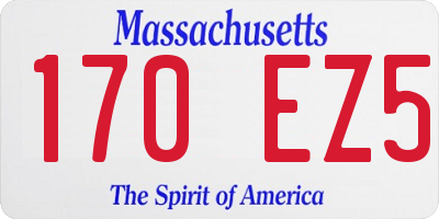 MA license plate 170EZ5