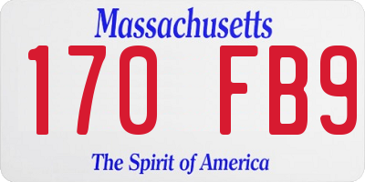MA license plate 170FB9