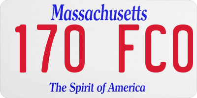 MA license plate 170FC0