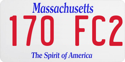 MA license plate 170FC2