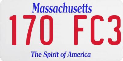MA license plate 170FC3