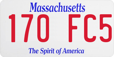 MA license plate 170FC5