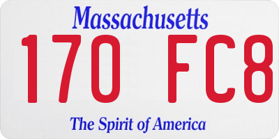 MA license plate 170FC8