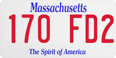 MA license plate 170FD2