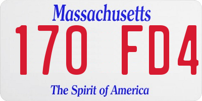 MA license plate 170FD4