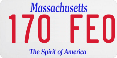 MA license plate 170FE0