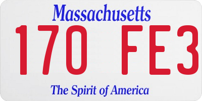 MA license plate 170FE3