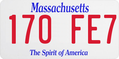 MA license plate 170FE7