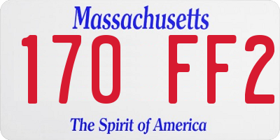 MA license plate 170FF2