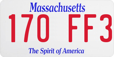 MA license plate 170FF3
