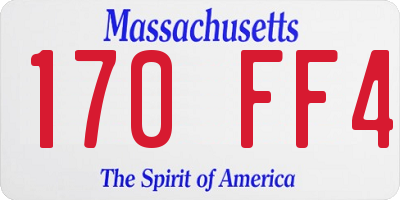 MA license plate 170FF4