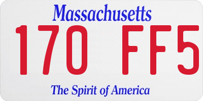 MA license plate 170FF5