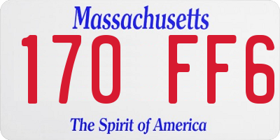 MA license plate 170FF6