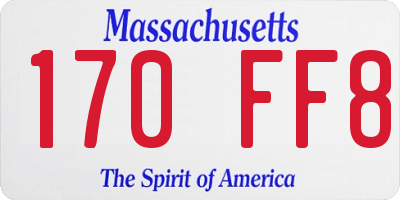 MA license plate 170FF8