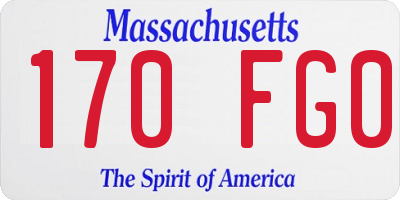 MA license plate 170FG0