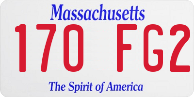 MA license plate 170FG2
