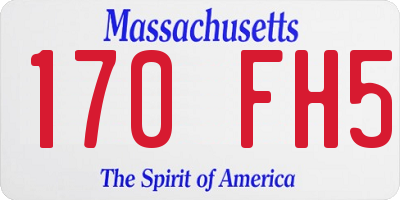 MA license plate 170FH5