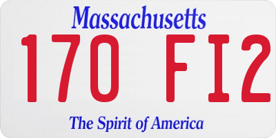 MA license plate 170FI2