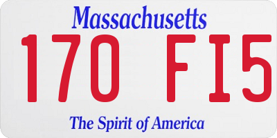 MA license plate 170FI5